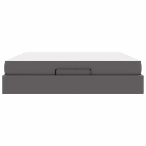 Рамка за легло с матрак Друг 2 pcs Сив ПВЦ