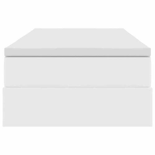 Легло с място за съхранение и матрак с матрак Бяло 100 x 200 cm