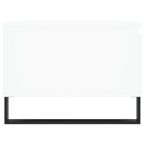 Кафе маса, бяла, 90x50x36,5 см, инженерно дърво