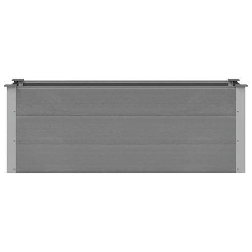 Градинска повдигната леха, WPC, 150x50x54 см, сива