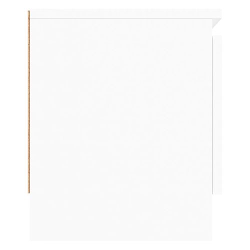 ТВ шкаф с врата, бял, 102x30x36 см