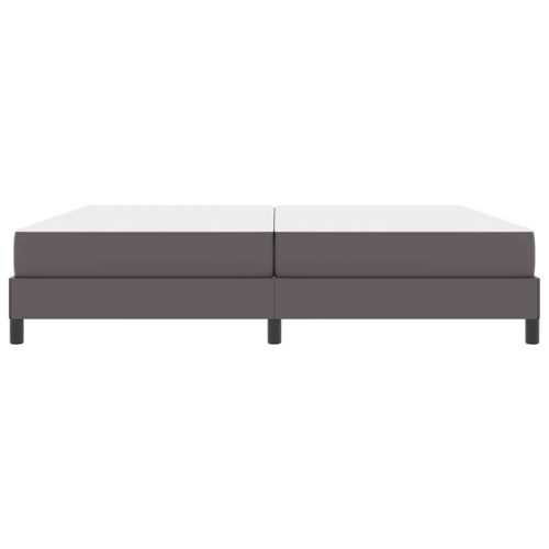 Рамка за легло с матрак Сив 200 x 200 cm текстил