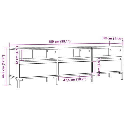 ТВ шкаф Artisan Oak 150x30x44,5 cm Инженерна дървесина