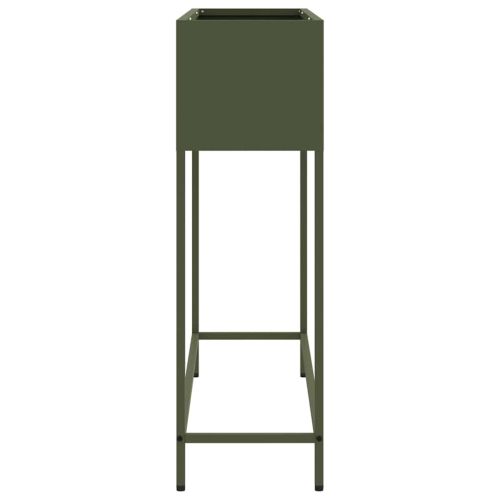 Повдигната градинска саксия Маслиненозелен 100 x 26 x 82 см