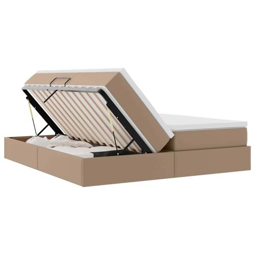 Легло с място за съхранение и матрак Капучино 180 x 200 cm