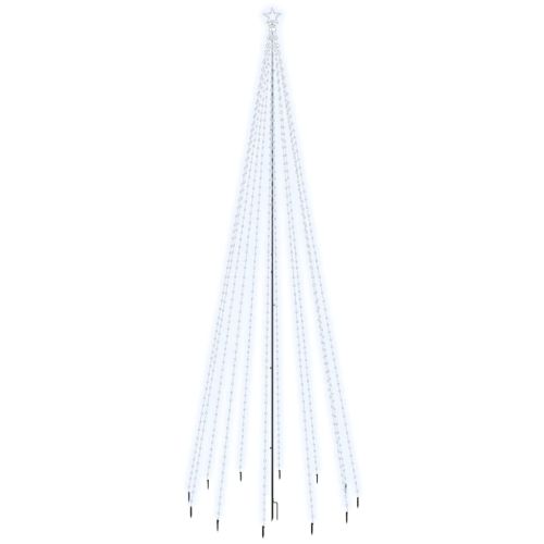 Коледна елха с шип, студено бяло, 732 LED, 500 см