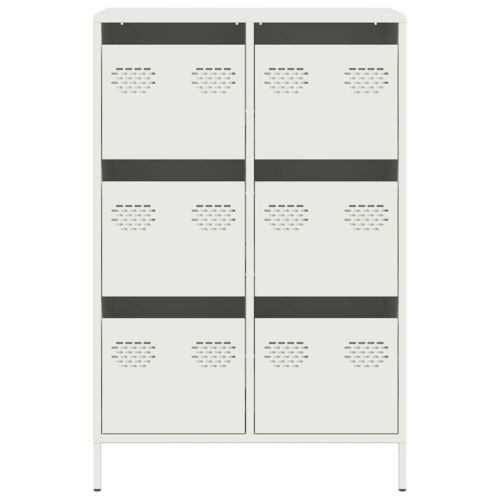 Висок шкаф, бял, 68x39x101,5 см, стомана