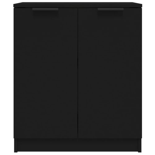 Сайдборд, черен, 60x30x70 см, инженерно дърво