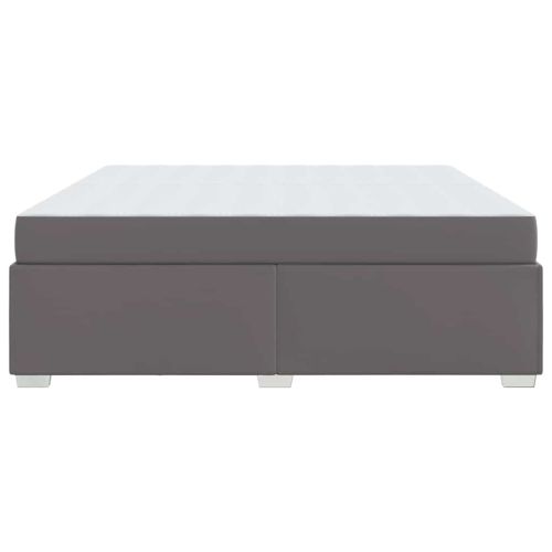 Рамка за легло с матрак Сив 200 x 200 cm текстил