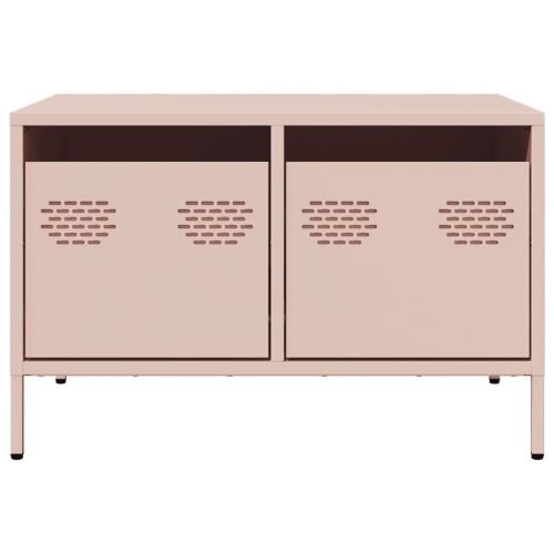 ТВ шкаф, розов, 68x50x43,5 см, студеновалцувана стомана