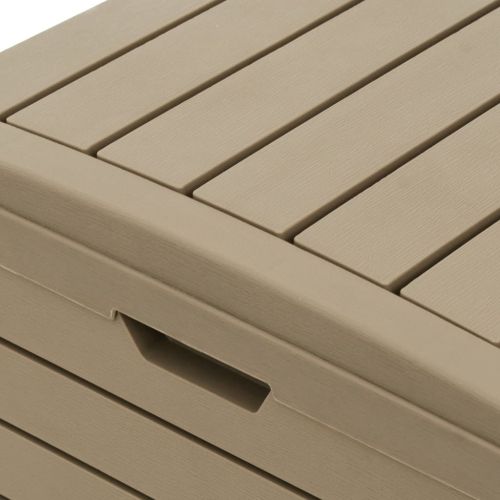 Външен кош за боклук, светлокафяв, 78x41x86 см, полипропилен