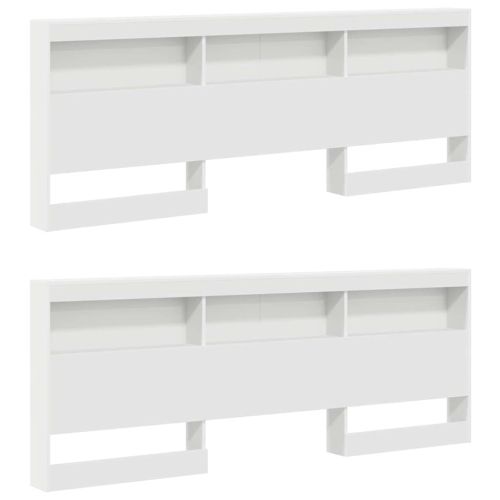 Табла за съхранение с рафт Бяло 180 cm Инженерно дърво