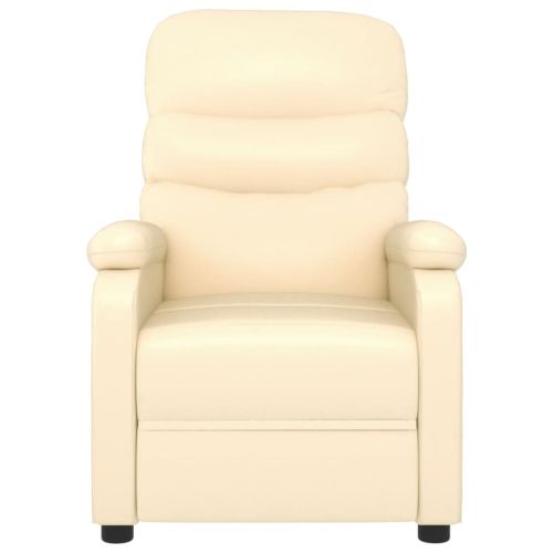 Реклайнер, кремав, изкуствена кожа