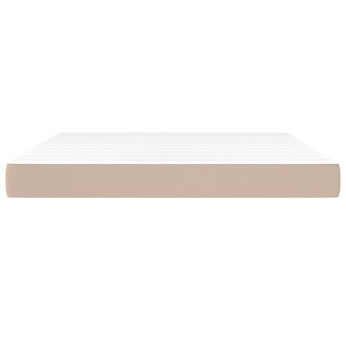 Матрак с покет пружини средна твърдост капучино 180x200x20 см изкуствена кожа