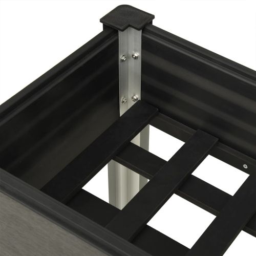 Градинска повдигната леха, сива, 120x40x75 см, WPC