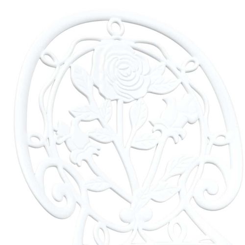 Градински бистро комплект 3 pcs Бяло Алуминий