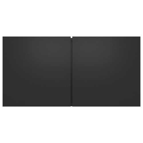 Окачени TВ шкафове, 2 бр, черни, 60x30x30 см