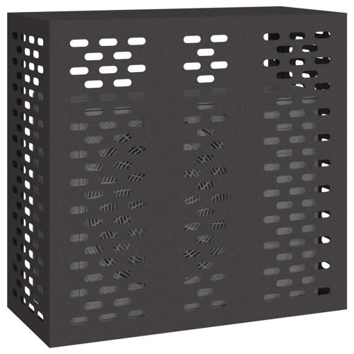 Покритие за климатик Черно 110 x 50 x 105 см Стомана