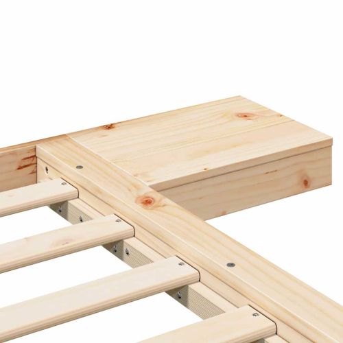 Рамка за легло Кафяво 150 x 200 cm Дърво