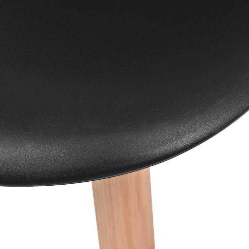 Трапезни столове, 2 бр, черни, пластмаса