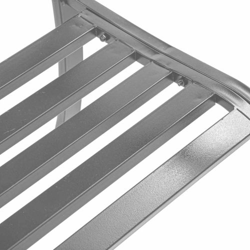 Градинска пейка, черна, 120 см, стомана