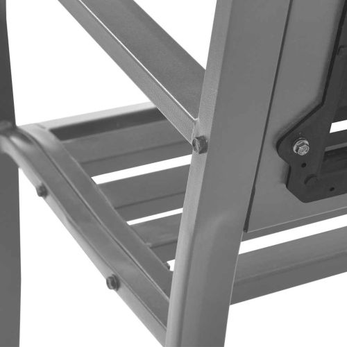 Градинска пейка, черна, 120 см, стомана