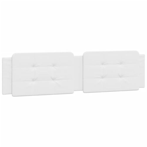 Легло с матрак Zadar, бяло, 200x200 см, изкуствена кожа