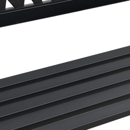 Градинска пейка, черна, 120 см, стомана