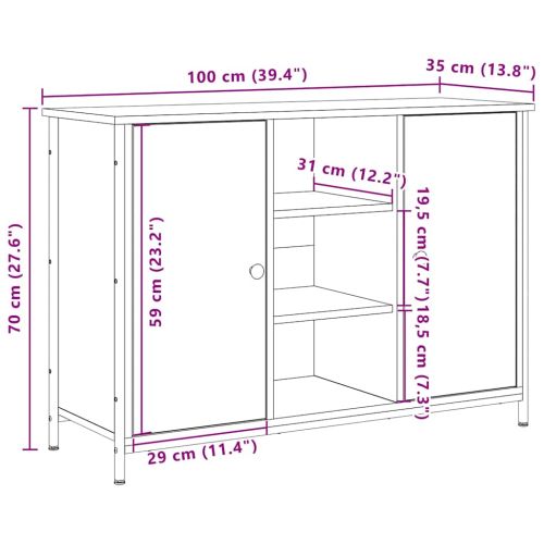 Служебен шкаф Дъб 100 x 35 x 70 см