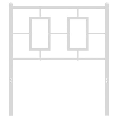 Метална резервна табла за легло, бяла, 80 см