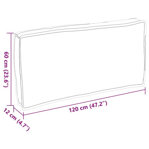 Възглавница Антрацит 120 х 60 х 12 см Оксфордска тъкан