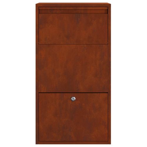 Пощенска кутия за пратки с врата Ръждясало 44 x 22 x 82 см