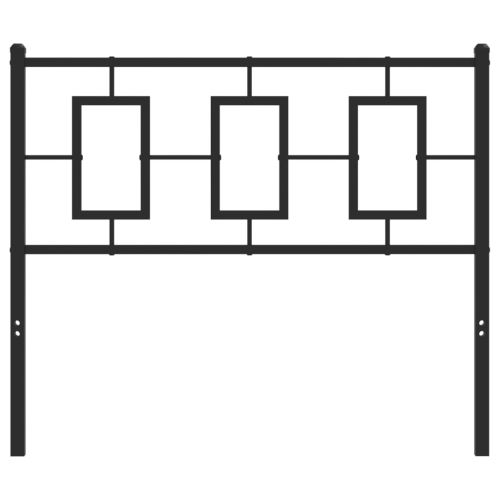 Метална резервна табла за легло, черна, 100 см