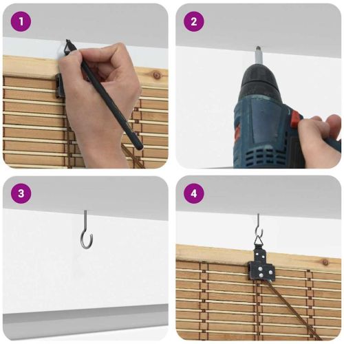 Ролетна щора С завеси Природа 60 x 220 см бамбук