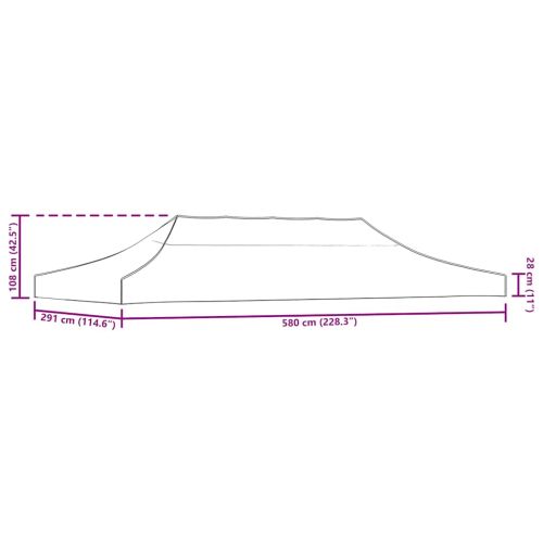 Покривало за парти шатра, 3х6 м, синьо