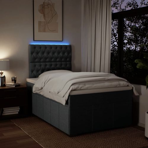 Боксспринг легло с матрак, таупе, 120x190 см, плат