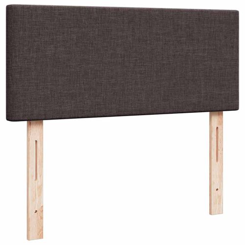 Османска легло с матрак и LED, тъмнокафяво, 120x190 см, плат