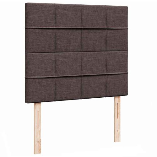 Османска легло с матрак, тъмнокафяво, 120x190 см, плат