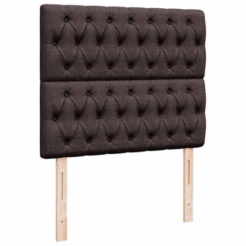 Османска легло с матрак, тъмнокафяво, 120x190 см, плат