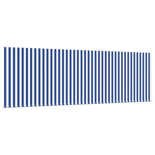 Сгъваем навес Синьо и бяло 400 x 200 cm Полиестер и алуминий