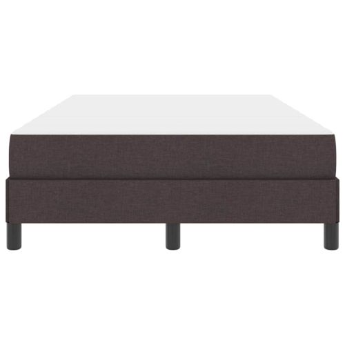 Легло с пружинирана основа Тъмен кафяв 120 x 190 cm текстил