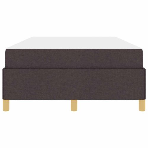 Рамка за легло с матрак Тъмен кафяв 120 x 190 cm текстил