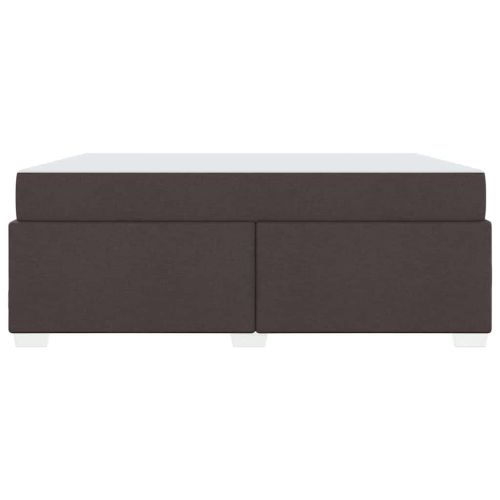 Рамка за легло с матрак Тъмен кафяв 180 x 200 cm текстил