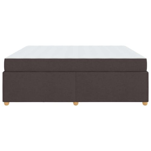 Рамка за легло с матрак Тъмен кафяв 180 x 200 cm текстил