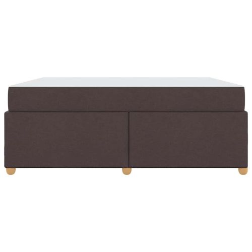 Рамка за легло с матрак Тъмен кафяв 180 x 200 cm текстил