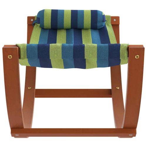 Люлеещ се хамак за деца син и зелен плат