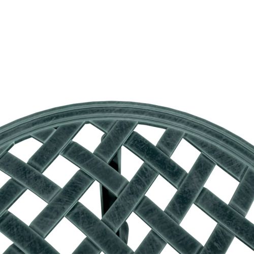 Градинска маса, зелена, Ø48x53 см, лят алуминий