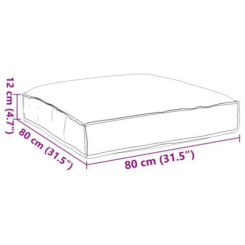 Възглавница Виненочервен 80 x 80 x 12 cm Оксфордска тъкан