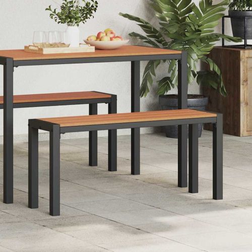 Градинска пейка Кафяво 100 x 28 x 45cm Стомана