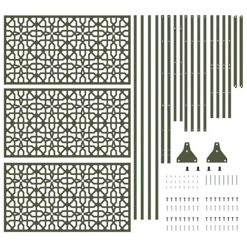 Екран за уединение Маслинено 100 x 50 x 180 см Стомана